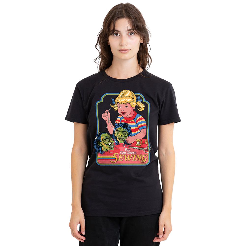 Steven Rhodes Womens/Ladies You Can Learn Sewing T-Shirt