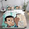 3D Mr Bean Bettwäsche Set Bettdecke Steppdecke Bettbezug Kissenbezug Zeichentrickserie Heimtextilien Schlafzimmer Dekor