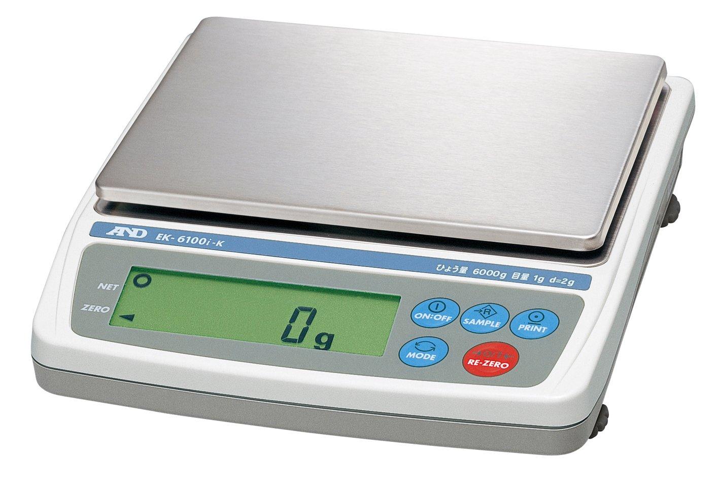 

Certified Personal Balance Minimum 1g Pan x 8 A&D EK-6100i-K Capacity 6000g, Display (Usable Range 2-6000g), Dimensions 170(W) 133(D)mm, білий