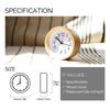 Wooden Clock Snooze Bedside Kids Alarm Clock Circular Needle Backlight Desktop Clock Silent Wood No Ticking Despertador