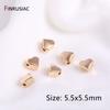 3 Types Spacer Beads Gold Plated Heart Beads Oval Beads Striped Cut Flower Beads For DIY Handmade Bracelet Necklace Making
