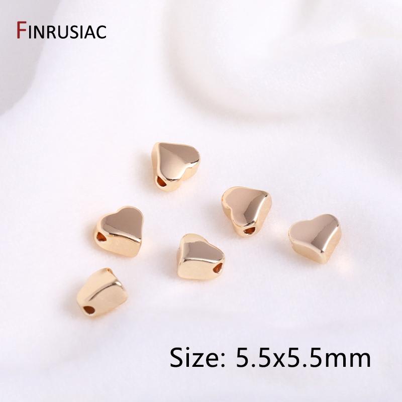 3 Types Spacer Beads Gold Plated Heart Beads Oval Beads Striped Cut Flower Beads For DIY Handmade Bracelet Necklace Making