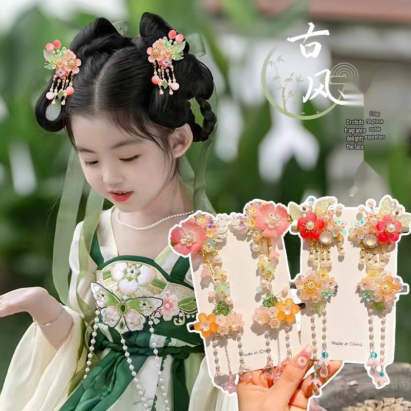Ancient Style Hanfu Hair Accessories: Super Fairy Princess Tassel Hairpins for Girls & Women