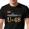 WW2 German Naval Uboat U48 Submarine TShirt 100 Cotton ONeck Summer Short Sleeve Casual Mens Tshirt Size S3XL