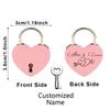 1 Stück Romantisches Herz Anpassbarer Name Hochzeitsschloss mit Schlüssel Hochzeits-Geburtstags-Reise-Geschenk Personalisierter Partnername Gravur Schloss