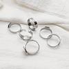 10pcs Stainless Steel Rings Bases Sturdy Stainless Steel Adjustable Rings Mounts For Crafting Unique Jewelry