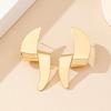 Trendy European & American Twisted Glossy Spray-Paint Earrings for Women, Japanese & Korean Style, Simple & Fashionable Studs