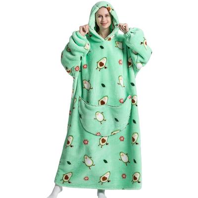Decke Hoodie Tragbare Decke Winter Plus verlängerter warmer Pullover Pullover