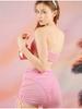 Aiemkeulleeo Circle Ring Bikini Cover-Up Set Swimsuit Pink