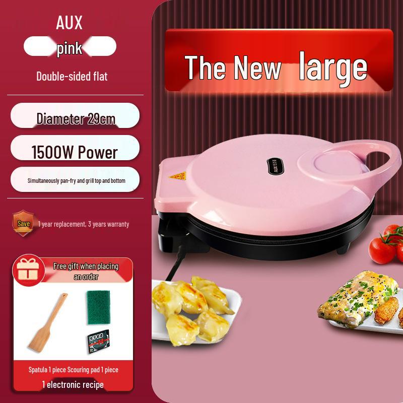Home Electric Griddle: Double-Sided Heating Pancake & Crepe Maker with Deepened Frying Pan