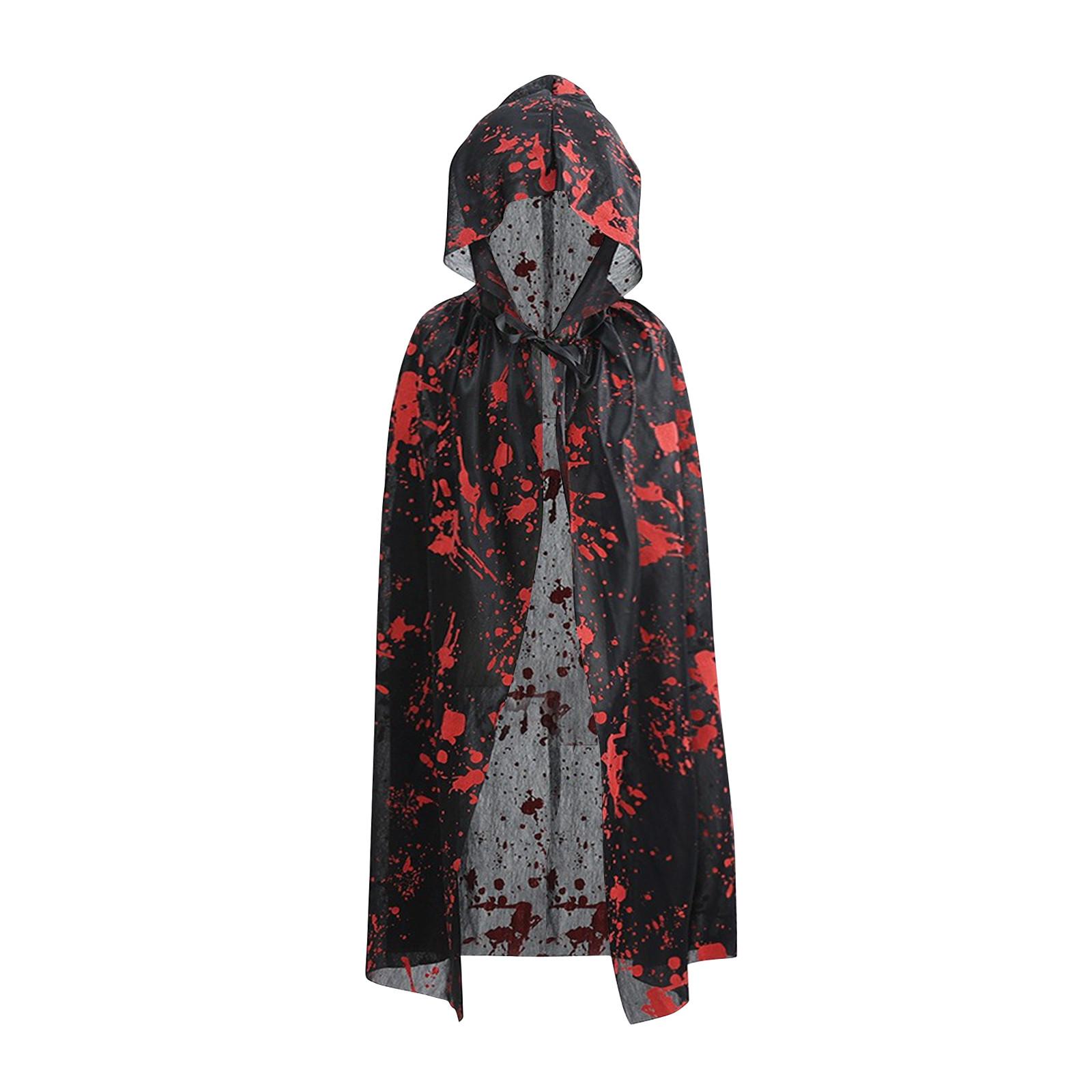 

Детский и взрослый плащ для Хэллоуин-вечеринки, костюм для ролевой игры ужасной ведьмы, плащ смерти, унисекс. One Size