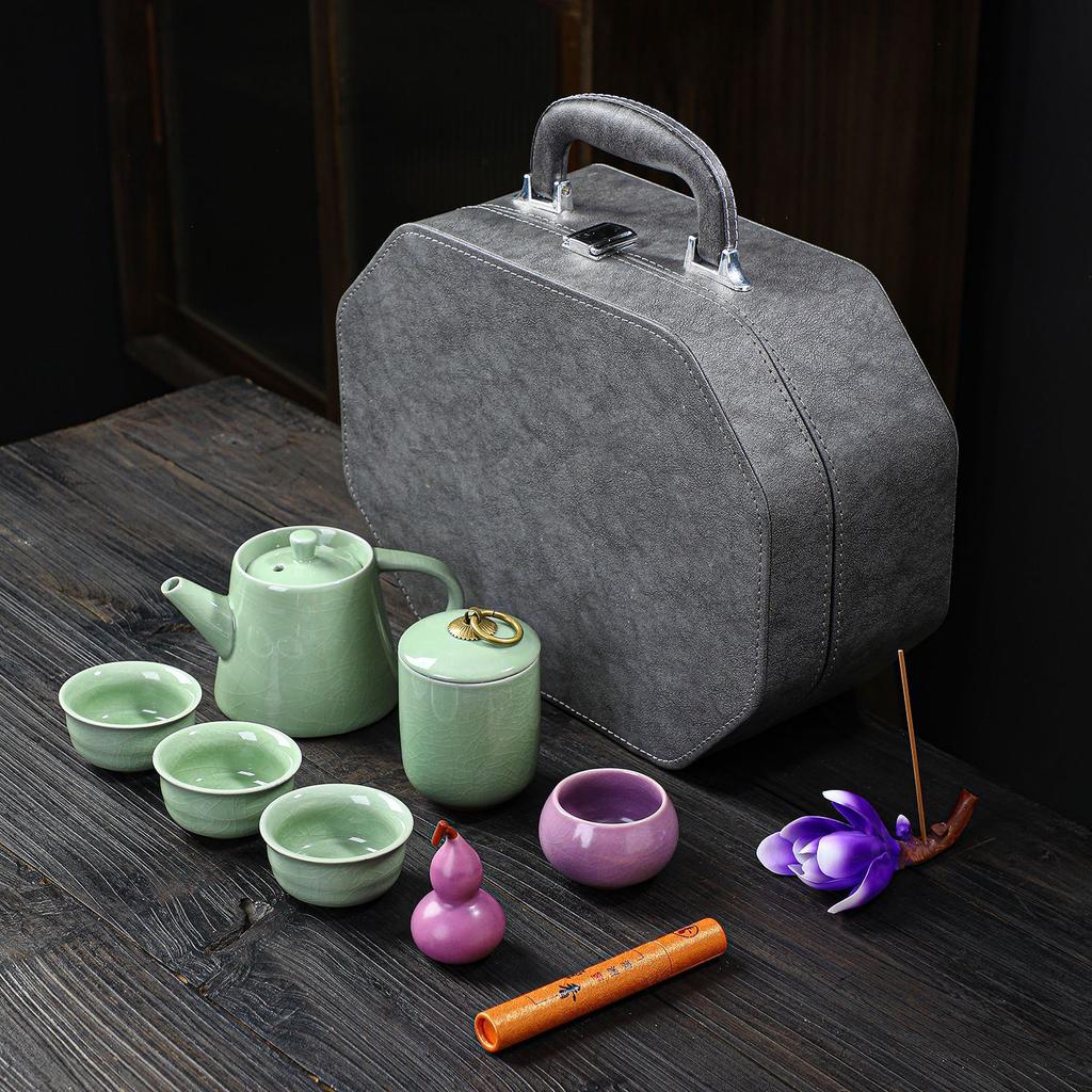 Travel tea set portable kung fu tea set Japanese outdoor express cup holiday business gift