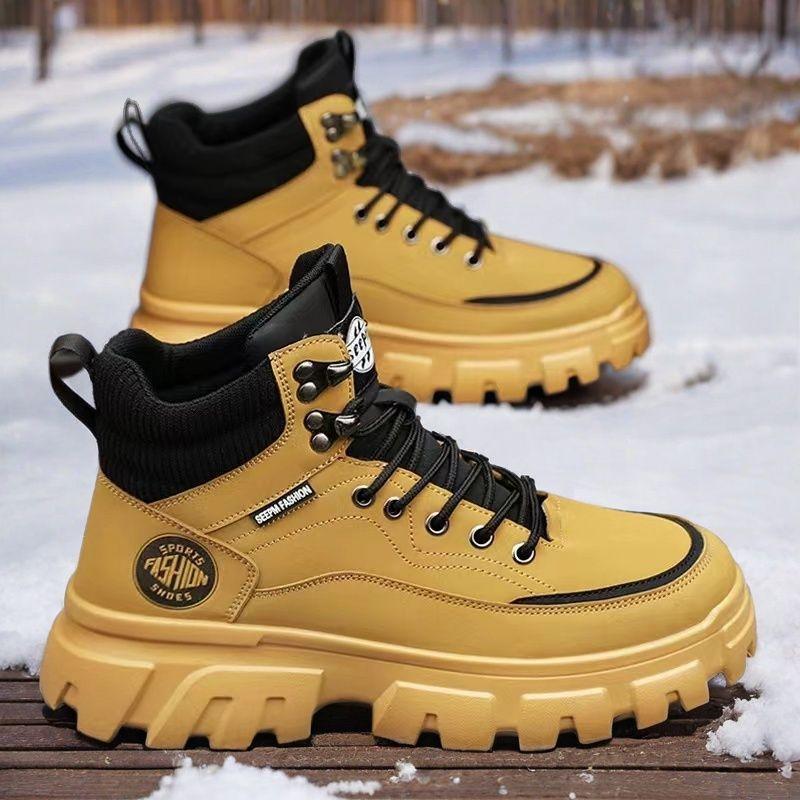 

Ботинки Martin мужские зимние флисовые утолщенные теплые хлопковые ботинки минус 40 градусов хлопковая обувь северо-восточный снег 44