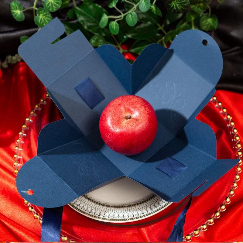 Christmas Apple Gift Box for Kids - Creative Holiday Packaging with Candy Bag