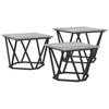 Coffee Table Set 3 Pcs Grey Sonoma Engineered Wood and Steel