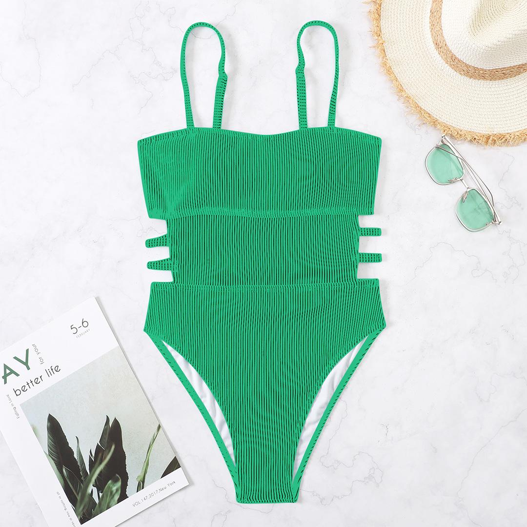 

S - XL 11 цветов ребристый вырез слитный купальник женский купальник женский с высоким вырезом по ноге мягкий купальный костюм женский купальник XL