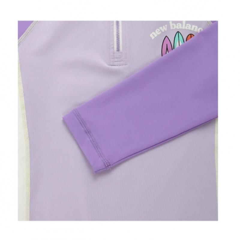 New Balance Kids Long Sleeve Rashguard Half Zip Up Nk9re2103u 88 Swimsuit Set