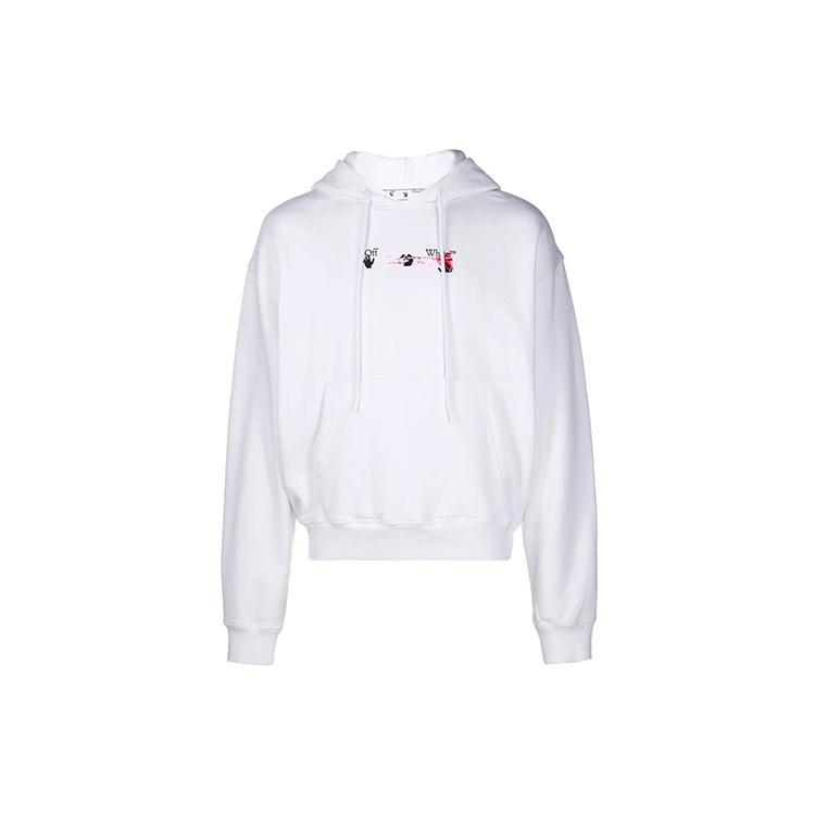 OFF WHITE Kapuzenpullover mit Pfeil-Logo-Print aus Acryl OMBB037F21FLE0150132