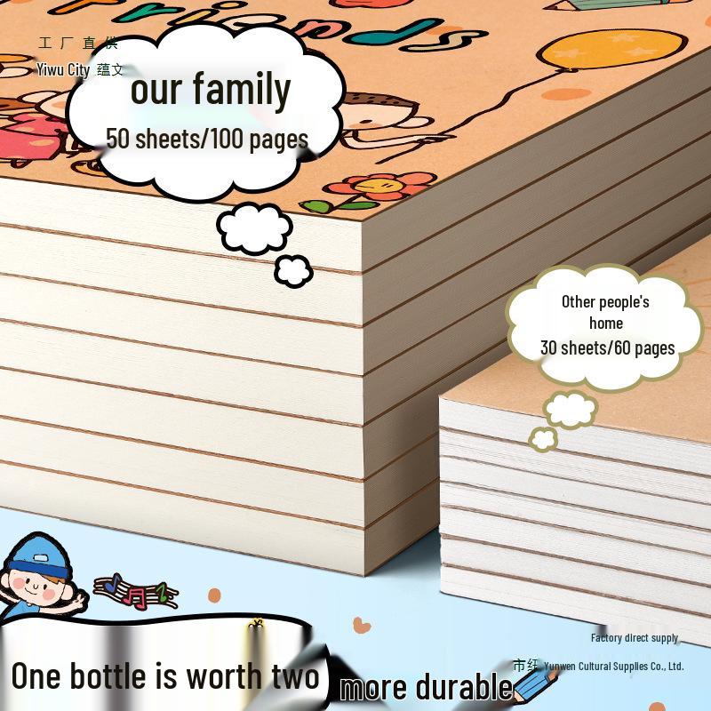 Thickened Hand-Drawn Sketchbook for Kids: Kindergarten & Elementary Art Doodle Book