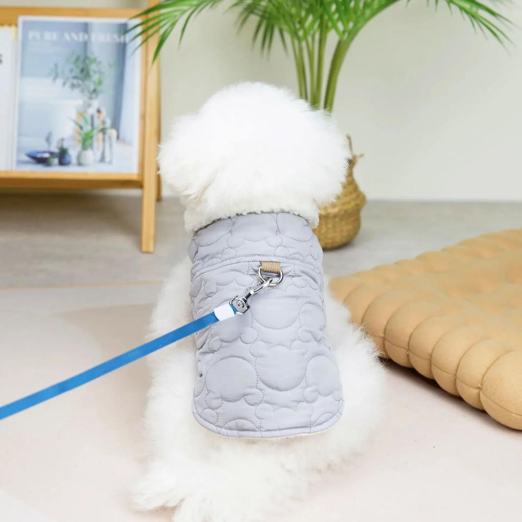 Small Dog Autumn Winter Pet Vest Fashion Harness Comfortable Soft Puppy Solid Color Sweater Poodle Yorkie Wool Jackets