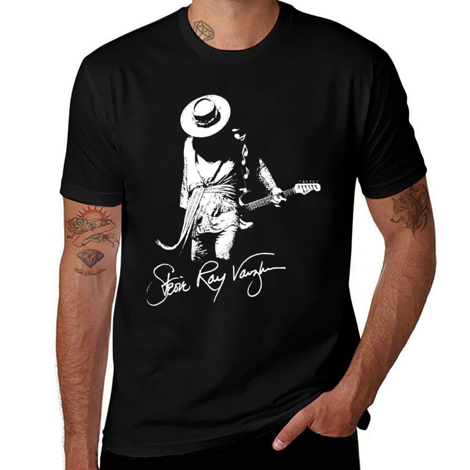 

Stevie Ray Vaughan T-Shirt for a boy street wear T-shirt men L