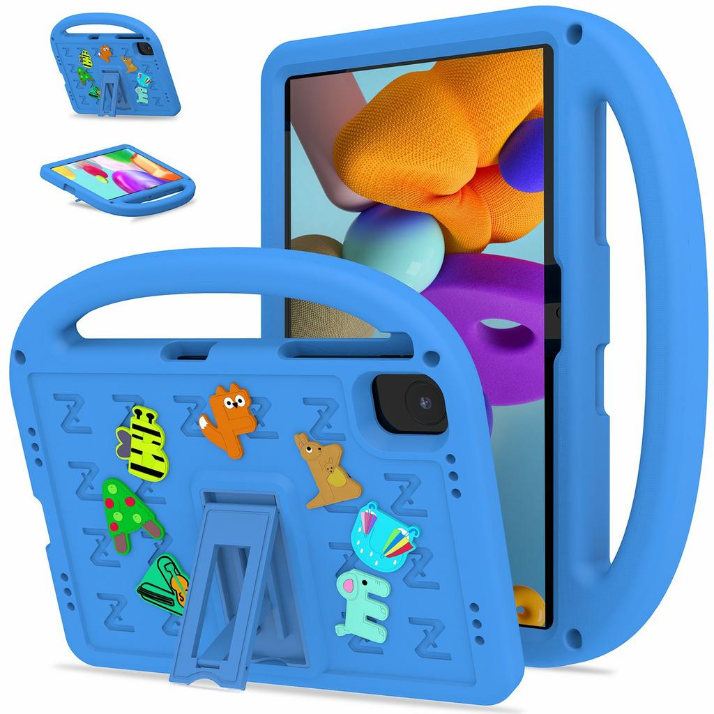 For Honor Pad X8a Kickstand Case Cartoon Design Anti-Drop EVA+PC Tablet Cover with Strap for Kids