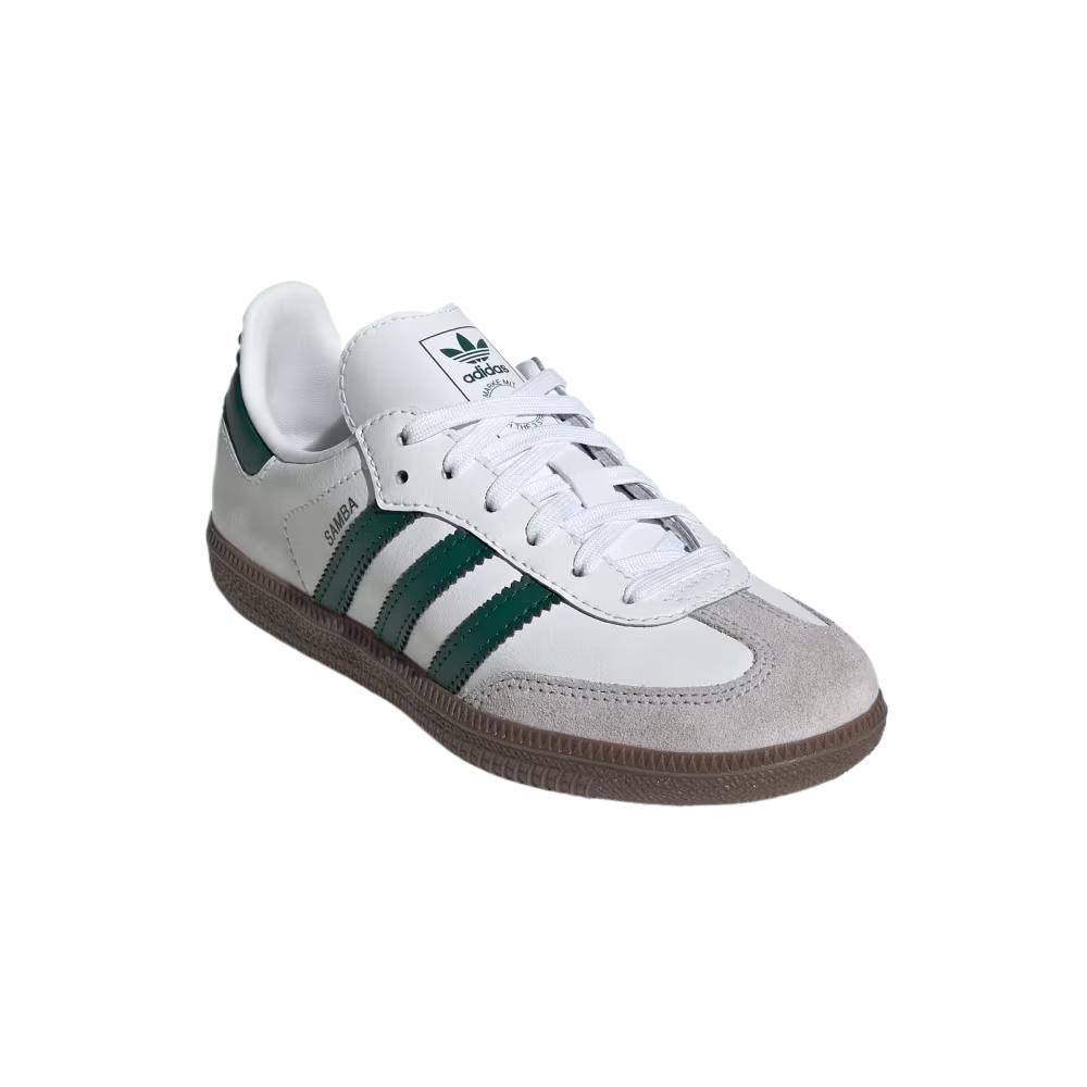 Adidas Originals Samba Og Leather Comfortable Casual Color-Block Classic Kids Training Shoes Kids Training Shoes Gray White JQ2840