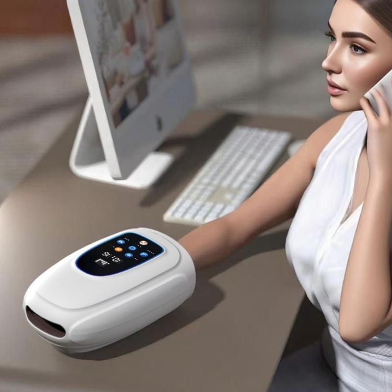 Hand Massage Adjustable Heat Compression 3 Therapeutic Mode 5 Intensity Levels LCD Screen for Carpal Tunnel Relief