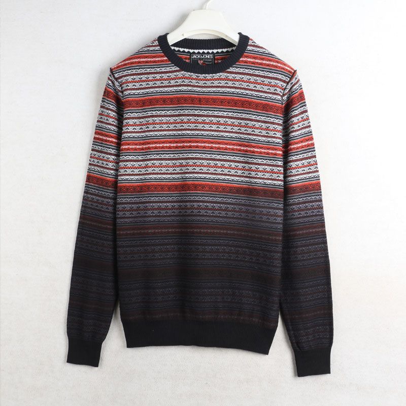 

House Autumn and Winter New Arrival Export European and American plus Size Women s Clothes Pure Cotton Jacquard Retro Sweater Long Sleeve Knitwear Color XXL: Bust size 108