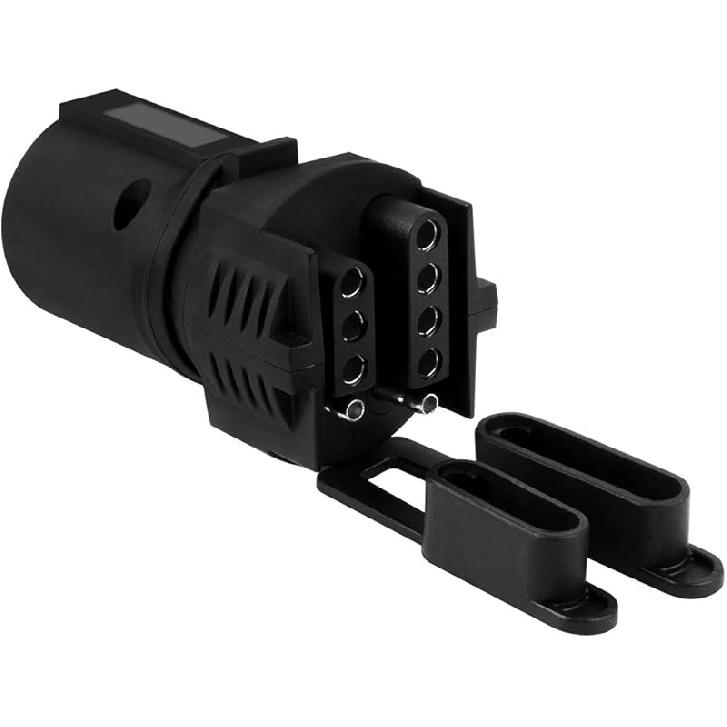 7 Pin Trailer Plug With Waterproof Seal 7 Point Trailer Wiring Replacement Plug Adapter 7 Way Round RV-Style Trailer Side Connector 7- 4&5Pin