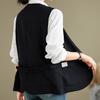 Summer Literary and Artistic Loose Solid Color Cotton and Linen Vest  Plus Size