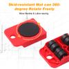 Heavy Furniture Moving Kit Easy Mover Appliance Roller Lifter Moving System with 4 Wheel Sliders
