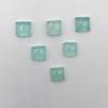 Natural Aqua Chalcedony Square Cabochon Loose Gemstone Lot 7 Pcs 10 MM 33 CT For Jewelry Making