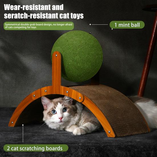 

Игрушка-мяч для кошачьих когтей Интерактивная когтеточка для кошек с вращающимся шариком из кошачьей мяты Защитная мебель для мебели Когтеточка для кошек для домашних кошек