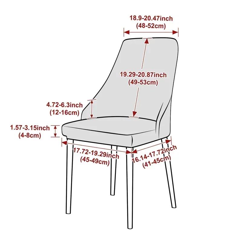 Leaves Jacquard Curved Chair Covers Elastic Small Arm Dining Chair Cover Chairs Seat Slipcovers For Living Room Party El Home