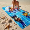 Custom Name Ultra-Soft Beach Towel with Sheriff Labrador Theme,Ideal for Pool - Camping, Diving - Perfect Travel Essential, Vibrant Beach Towel.