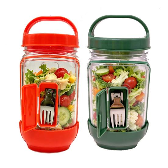 Barattolo per Insalata con Apertura Laterale Contenitore per Insalata Scatola Ermetica per Meal Prep con Scomparto per Condimento Ciotola Riutilizzabile Sicura per Alimenti per Viaggio Ufficio Pranzo