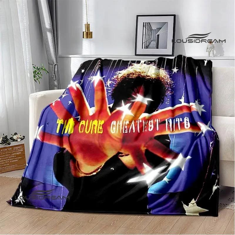 Rock band The cure Printed blankets picnic blanket Warm Flannel blankets Soft and comfortable blanket bed linings Birthday Gift