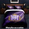 Set Biancheria da Letto Design Anderlecht FC 1 Copripiumino + 2 Federe Morbide Traspiranti Biancheria da Letto per la Casa