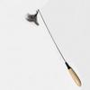 Interactive Cat Wand Toy With Feather Bell Plastic Handle Steel Wire Design Indoor Play Mental Stimulation
