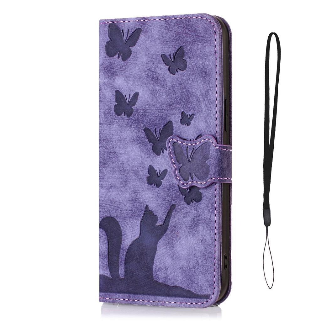 Animals Cat Leather Phone Wallet Case Book For Samsung Galaxy S25 Edge S24 S23 S22 Ultra S21 Plus S20 FE A16 A56 Card Flip Cover