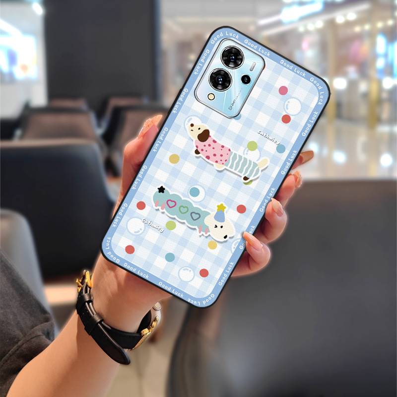 Cute Back Cover Phone Case For ZTE Blade V40 Pro Full Wrap Anti-knock Phone Pouch Soft Case Shockproof Dirt-resistant
