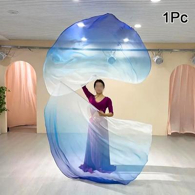 1PC Vibrant Gradient Fan Scarf Fitness Guard Flag Praise Dance Flags Vibrant Dancewear 190x140cm