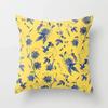 Yellow Plant Flower Decorative Cushion Cover Polyester Throw Pillow Cover Pillowcase For Sofa Home Decor 45X45Cm Fundas De Cojin