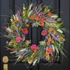 Artificial Flower Wreath 22inch Spring Wreath for Front Door Wall Wedding Party