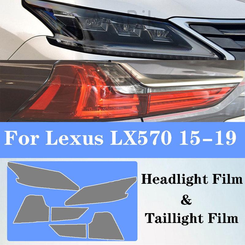 for Lexus LX570 LX 2015- PPF TPU car Headlight Taillight Protective film Car Accessories Transparent Black Tint Anti-Scratch