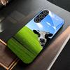 Silly Cattle Protective Exquisite High-end PhoneCase Glass PhoneCase for Samsung Galaxy S26 S25 S24 S23 S22 S21 FE,Ultra,Plus