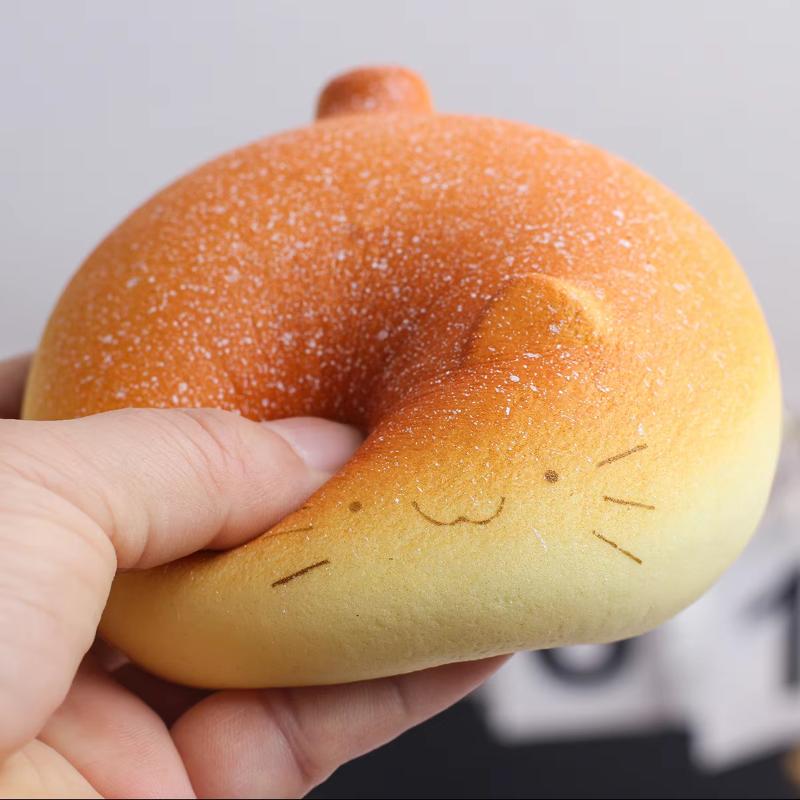 1Pcs Slow Rebound Realistic Cartoon Elephant Bread Squeeze Toy Soft Stress Relief Fidget Toy for Teens Adults Office Relaxing Kids Birthday Gift
