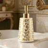 340ml ceramic golden lotion bottle hotel luxury hand lotion shampoo bath gel separate bottle household press soap dispenser