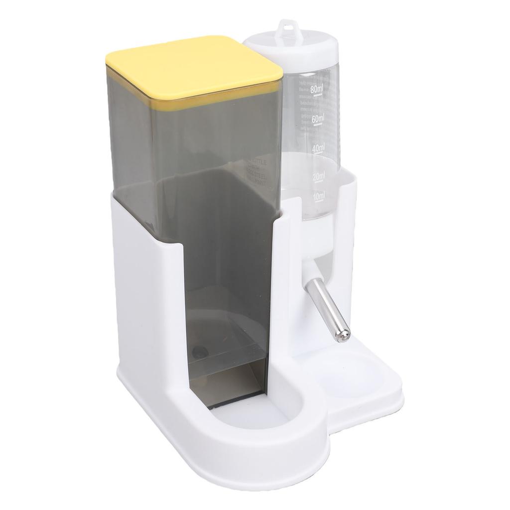 Automatic Hamster Feeder and Water Dispenser 2 in 1 Small Animal Water Dispenser Food Bowl 80ml